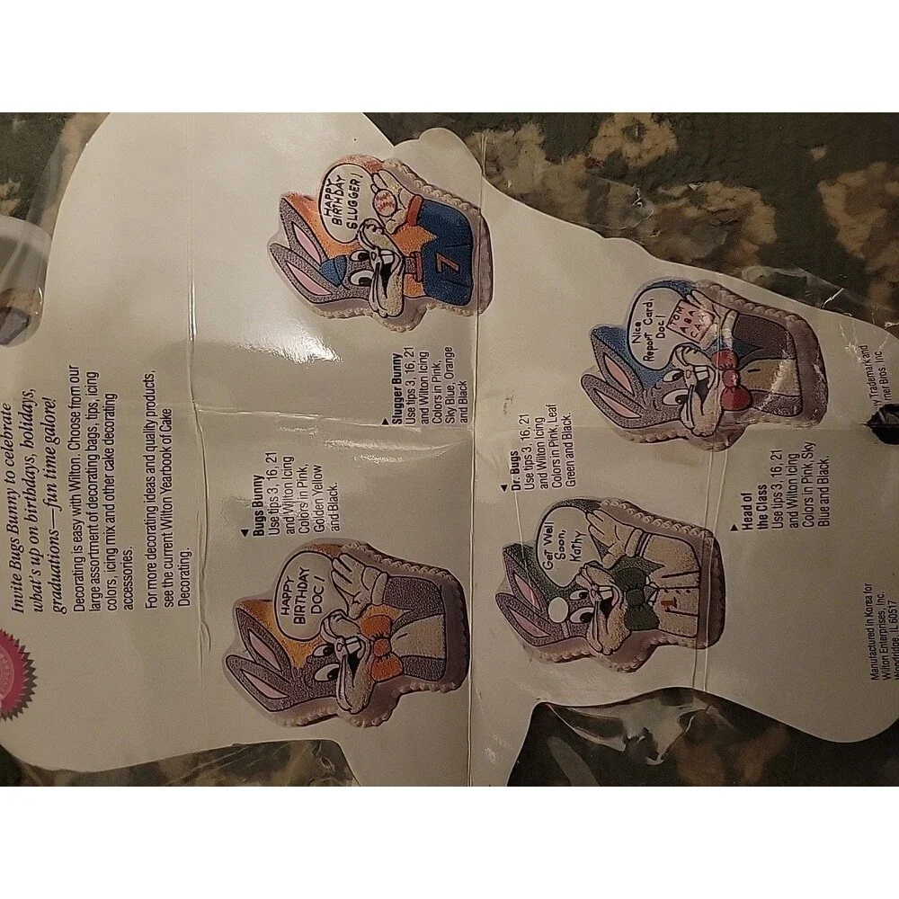 Vintage 1989 Wilton Bugs Bunny Looney Toons Cake Pan Mold 2105-8253 Easter